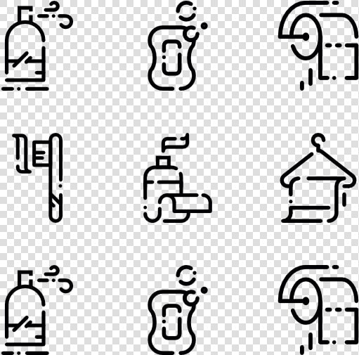 Linear Hygiene Elements   Toilet Icons  HD Png DownloadTransparent PNG