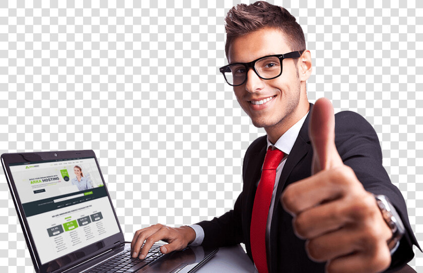 Happy Person Using Computer  HD Png DownloadTransparent PNG