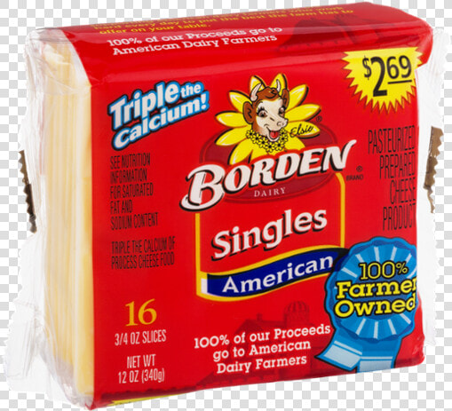 Borden American Cheese Slices  HD Png DownloadTransparent PNG