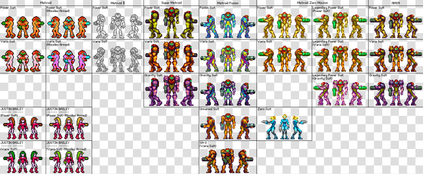 Transparent Am2r Png   Metroid Fusion Samus Sprites  Png DownloadTransparent PNG