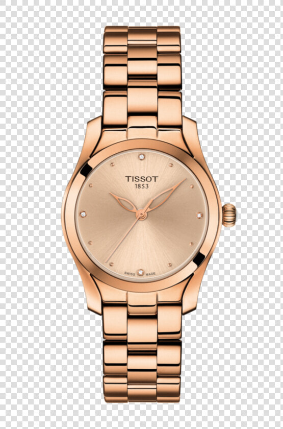 Transparent Gold Wave Png   Tissot Rose Gold Womens Watch  Png DownloadTransparent PNG