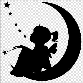 Moon Silhouette Tinker Bell Star Wall Decal  HD Png DownloadTransparent PNG