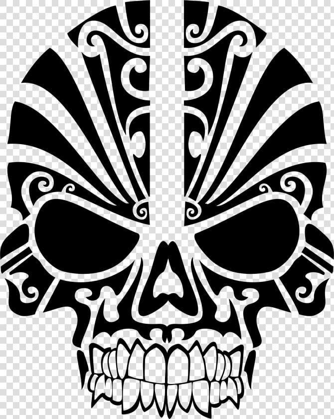 Visual Arts art skull   Tribal Skull Silhouette  HD Png DownloadTransparent PNG