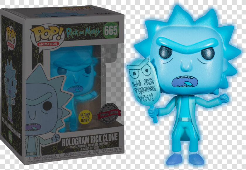 Rick And Morty Hologram Rick Funko Pop  HD Png DownloadTransparent PNG