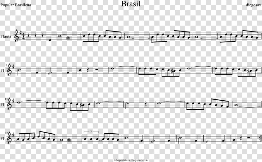 Aquarela Do Brasil Score Pdf   Brazil Partitura  HD Png DownloadTransparent PNG