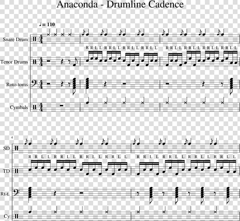 Transparent Drumline Clipart   Anaconda Drum Cadence  HD Png DownloadTransparent PNG