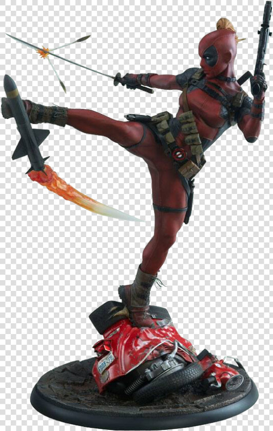 Sideshow Marvel Lady Deadpool Premium Format Figure   Statue Deadpool  HD Png DownloadTransparent PNG