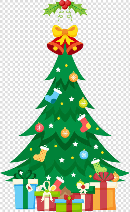 Traditional Christmas Tree With Gifts Clipart Png Image   Cây Thông Noel Vector  Transparent PngTransparent PNG