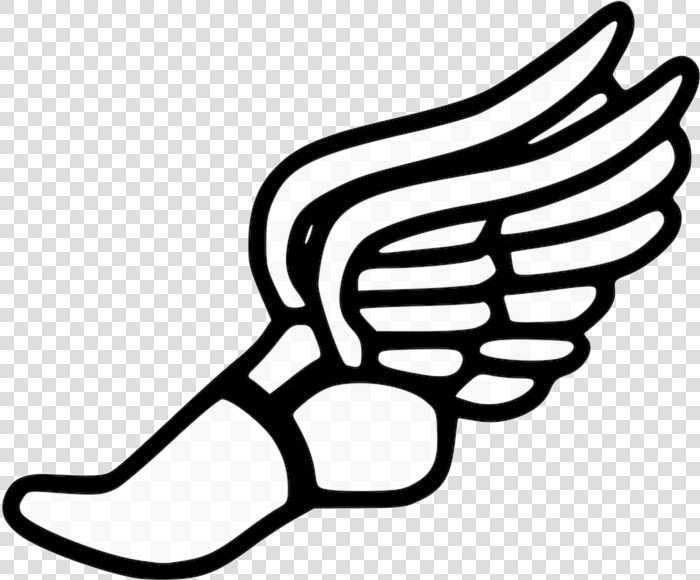 Track Shoe Running Shoes Art With Wings Transparent   Track And Field Winged Foot  HD Png DownloadTransparent PNG