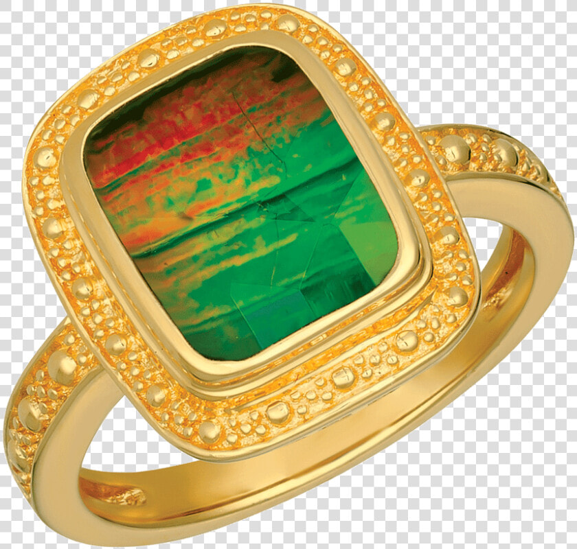 Tiffany Gold Tone Sterling Silver Ring By Korite Ammolite   Engagement Ring  HD Png DownloadTransparent PNG