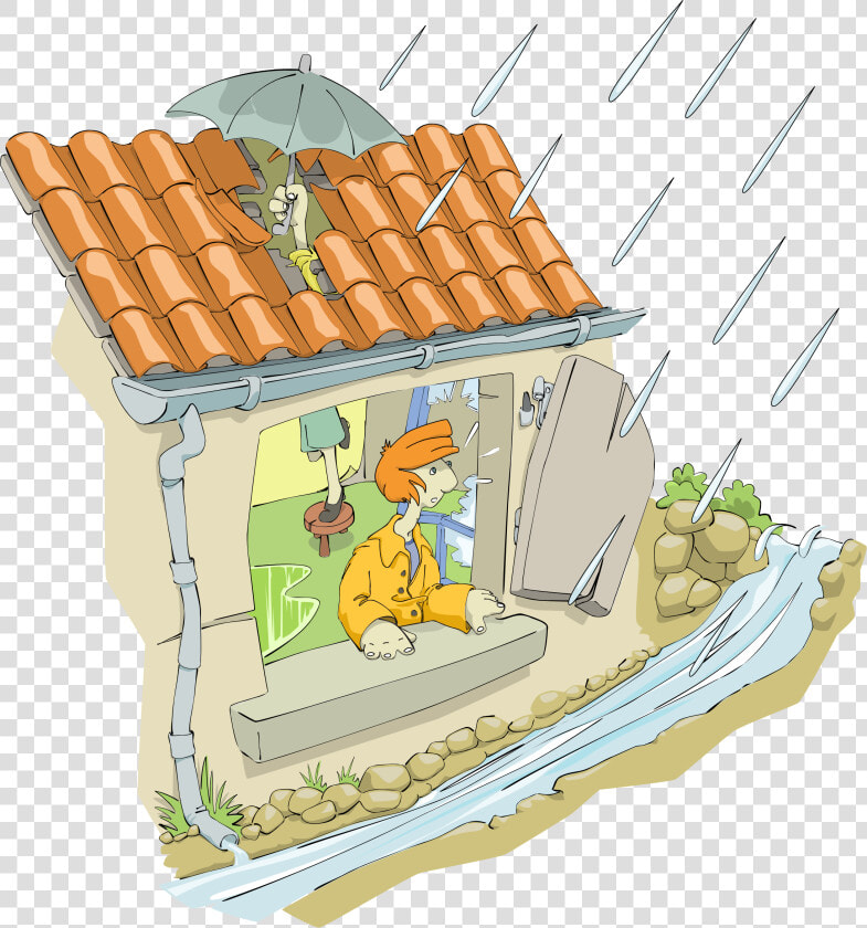 Leaky House Clip Arts   House Raining Clip Art  HD Png DownloadTransparent PNG