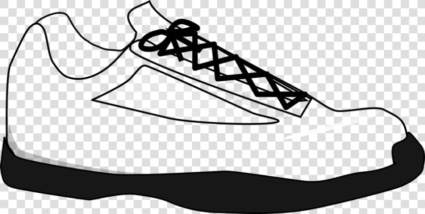 Transparent Footprints Clipart Black And White   Tennis Shoe Clip Art  HD Png DownloadTransparent PNG