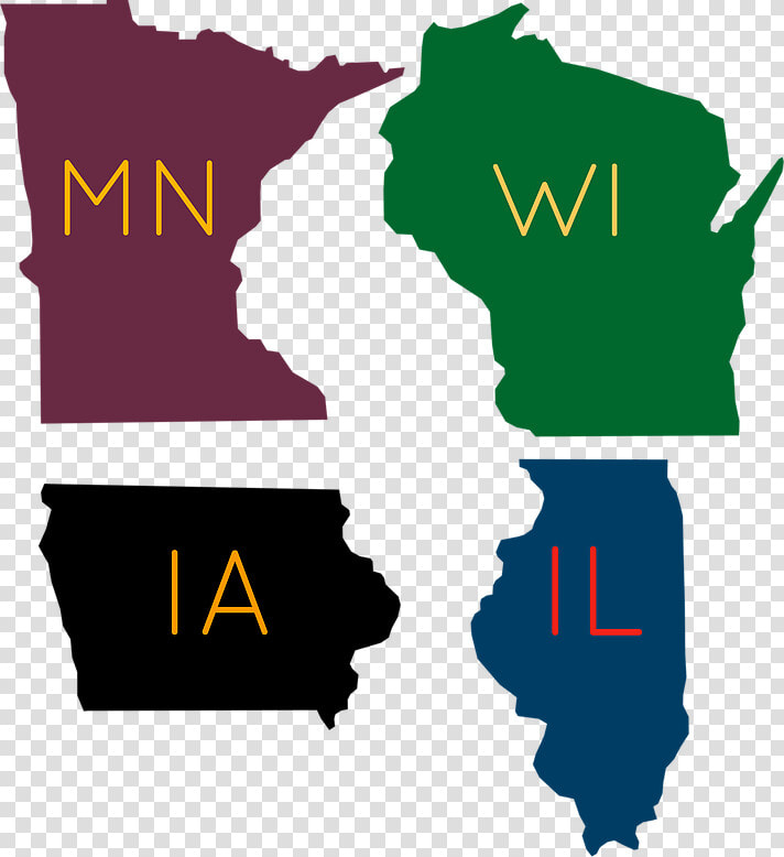 We Primarly Serve Minnesota  Wisconsin  Iowa And Illinois   Illinois Republican Democrat Map  HD Png DownloadTransparent PNG