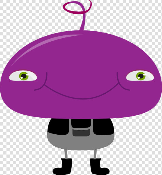 Funny Purple Character Clip Art At Clker   Alien With Hair Cartoon  HD Png DownloadTransparent PNG