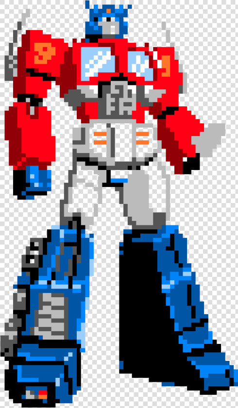 Pixel Art Transformers Optimus Prime Clipart   Png   Optimus Prime Pixel Art  Transparent PngTransparent PNG