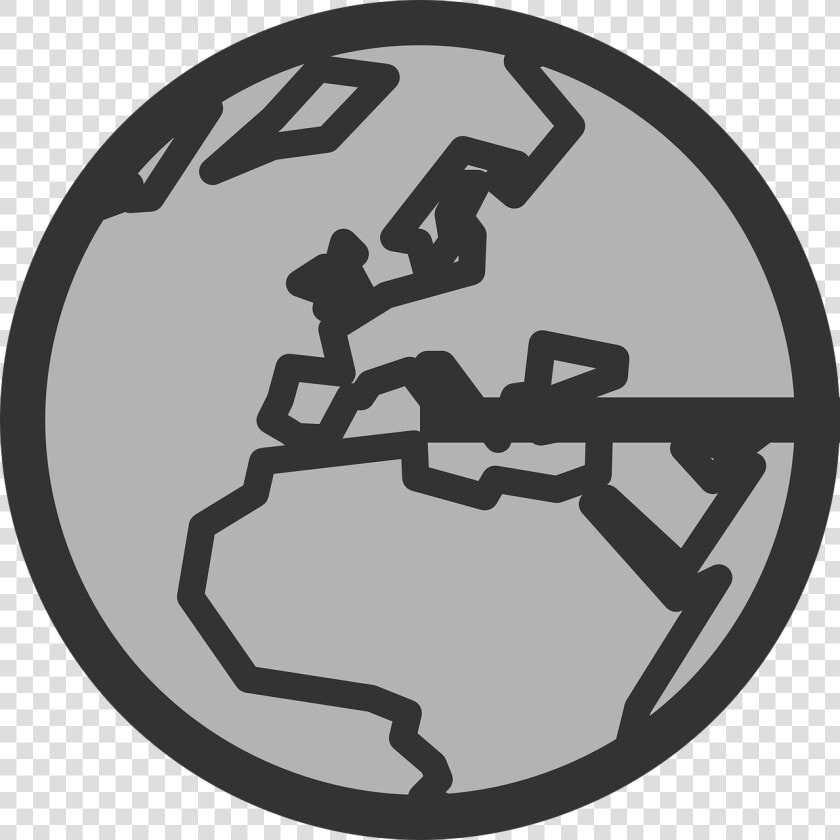 Grayscale Earth Svg Clip Arts   Globe Clip Art  HD Png DownloadTransparent PNG