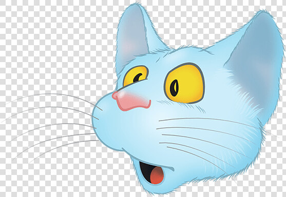 Blue Cat Emoji Messages Sticker 3   Cat Yawns  HD Png DownloadTransparent PNG