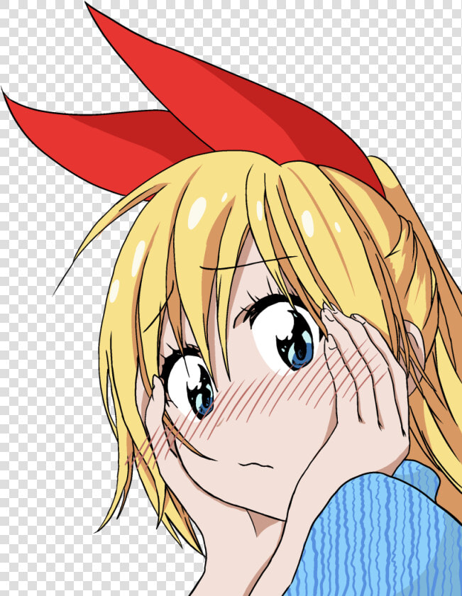 Transparent Nisekoi Png   Cute Anime Girl Blush  Png DownloadTransparent PNG