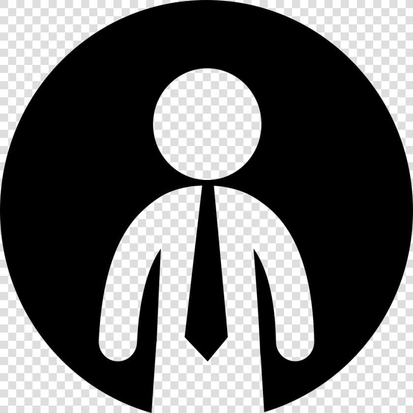 Businessman With Tie Inside A Circle   Business Man White Icon  HD Png DownloadTransparent PNG