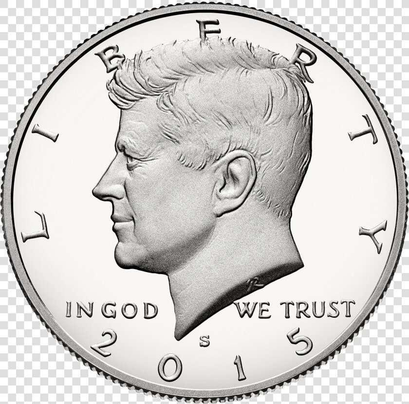 Us Half Dollar Obverse 2015   2018 Kennedy Half Dollar  HD Png DownloadTransparent PNG