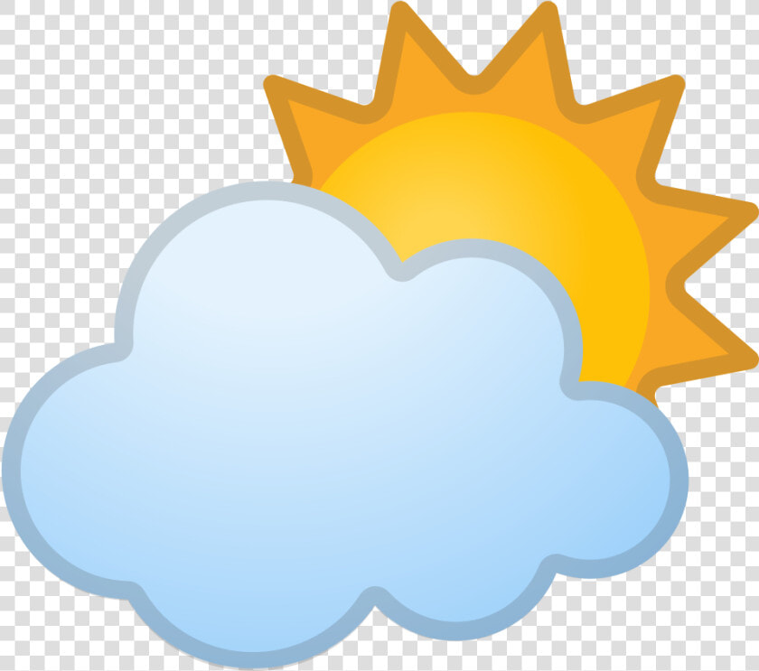 Sun Behind Cloud Icon   Illustration  HD Png DownloadTransparent PNG