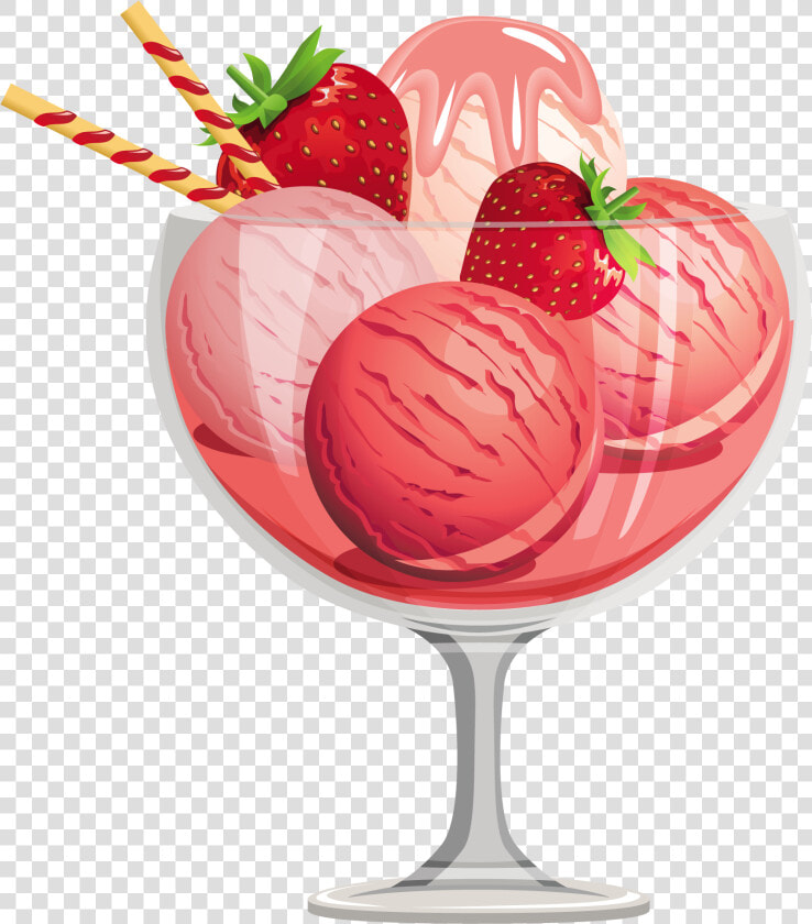 Strawberry Ice Cream Sundae Clipart   Ice Cream Png  Transparent PngTransparent PNG