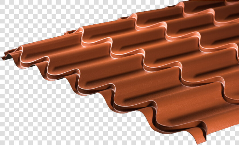 Copper Brown Tile Form Sheeting   Eco Tile Iron Sheets  HD Png DownloadTransparent PNG