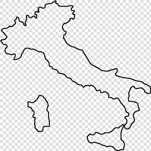 Blank Map Of Italy Pdf   Italy Template Map  HD Png DownloadTransparent PNG