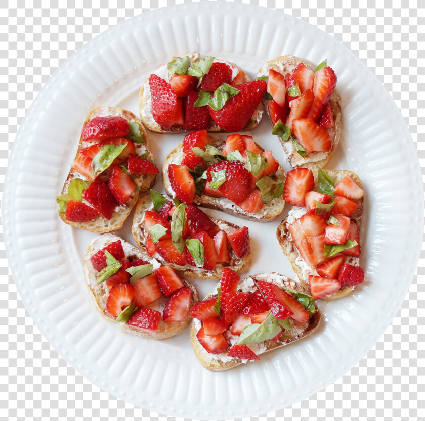 Strawberry Balsamic Vinegar Goat Cheese Crostini Plate  HD Png DownloadTransparent PNG