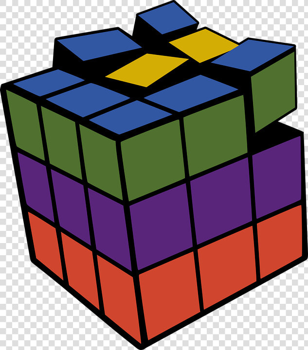 Rubiks Cube 3d Colored Svg Clip Arts   Rubiks Cube Coloring Pages  HD Png DownloadTransparent PNG