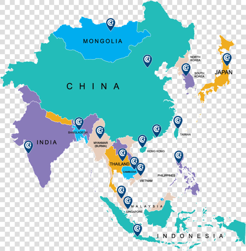 Map East Asia Singapore Free Transparent Image Hq Clipart   Transparent Map Of Asia  HD Png DownloadTransparent PNG