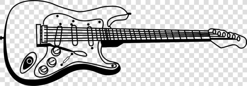 Electric Guitar Clipart Black And White   Png Download   Bass Guitar Clipart Black And White  Transparent PngTransparent PNG