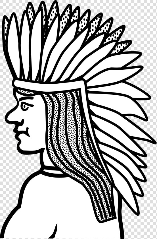 Lineart Clip Arts   Drawing Of Native Americans  HD Png DownloadTransparent PNG