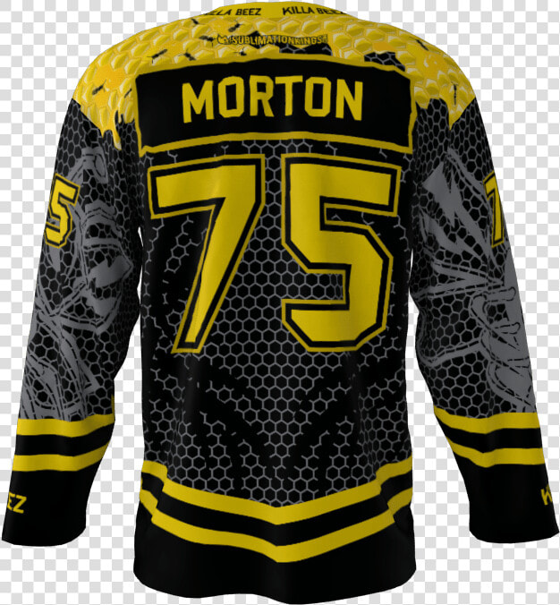 Killer Bees Black Custom Hockey Jersey   Sweater  HD Png DownloadTransparent PNG