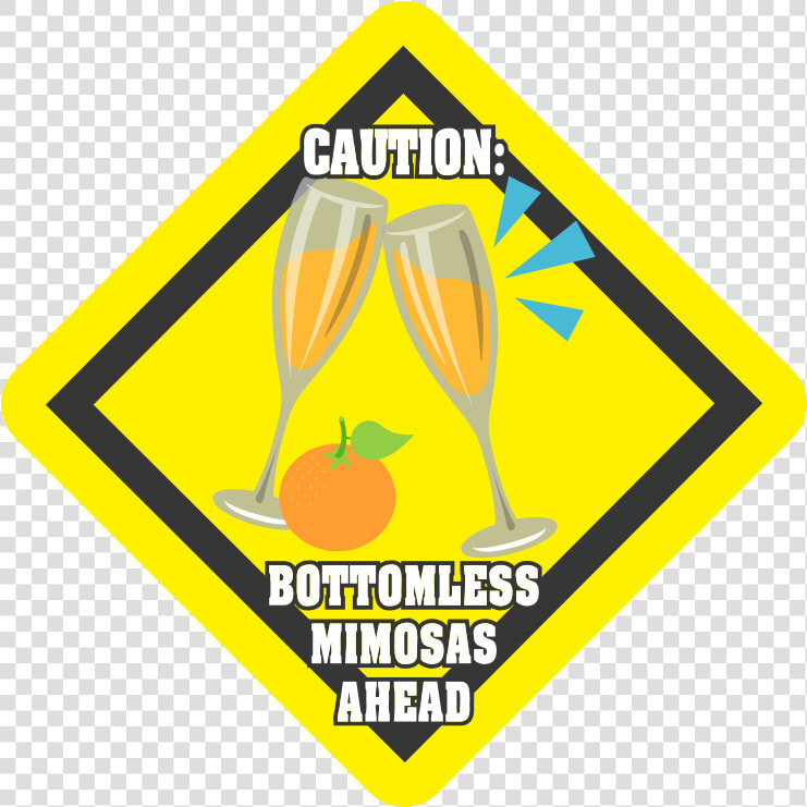 Bottomless Mimosas Car Magnet   Hazard Warning Label Flammable  HD Png DownloadTransparent PNG