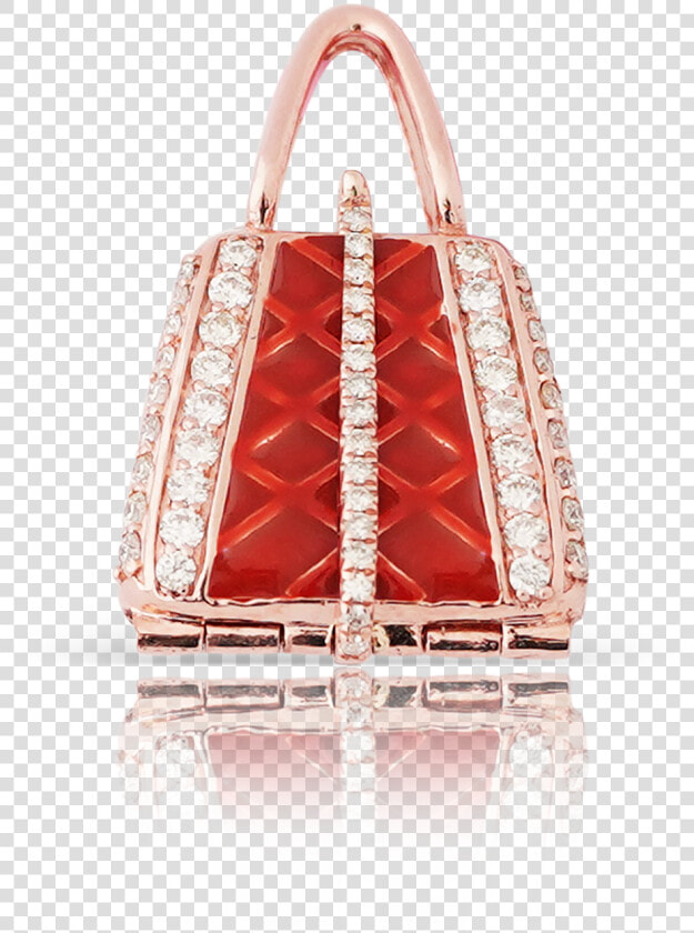 10k Rose Gold Diamond Ladies Purse Pendant   Birkin Bag  HD Png DownloadTransparent PNG