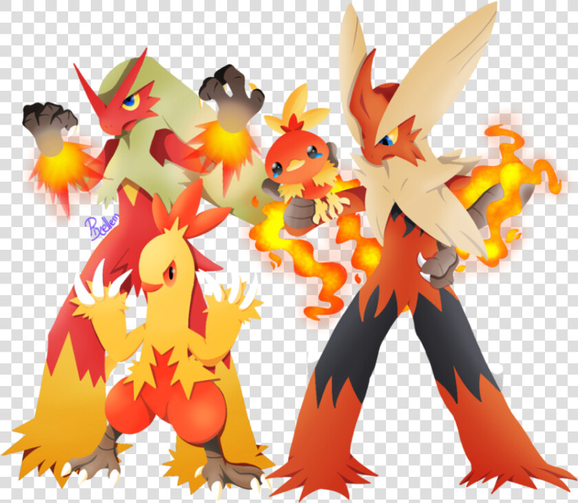 All Evolutions Of Torchic  HD Png DownloadTransparent PNG