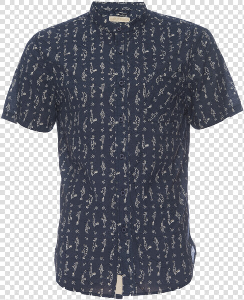 Truman Banded Collar In Fish Hook Print   Polo Shirt  HD Png DownloadTransparent PNG