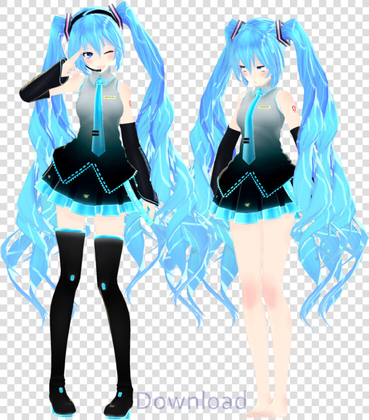 Model Mmd Dl Zip Miku  HD Png DownloadTransparent PNG