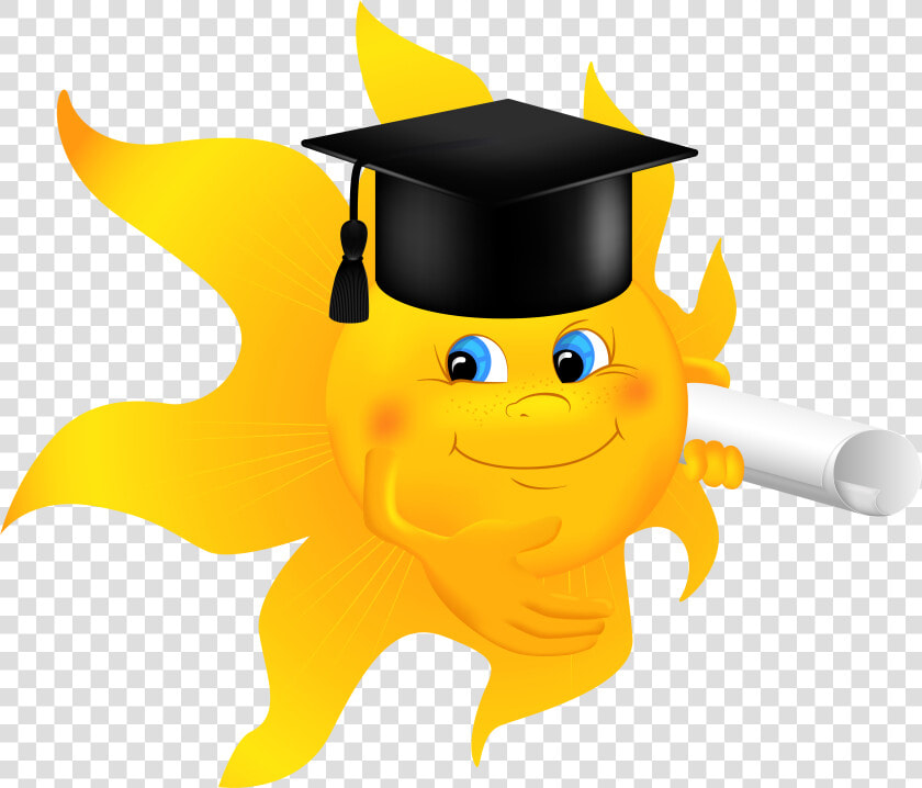 School Clipart  High Quality Images  Clipart Images    Sun With Graduation Cap  HD Png DownloadTransparent PNG