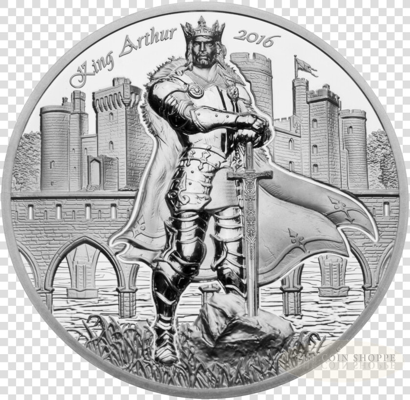   free Shipping For Usa  amp  Canada   King Arthur   Legends Of Camelot Silver 2 Oz Coin  HD Png DownloadTransparent PNG