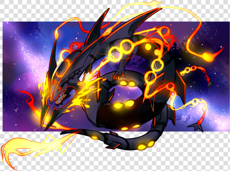 Pokemon Black Mega Rayquaza  HD Png DownloadTransparent PNG