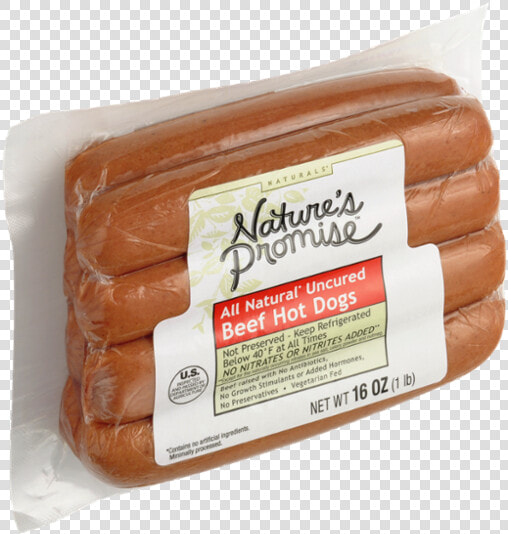 Nature  39 s Promise Free From Beef Hot Dogs Uncured 8  HD Png DownloadTransparent PNG