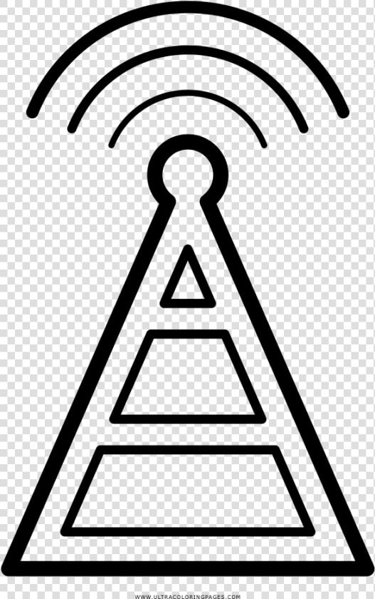 Radio Tower Coloring Page   Png Download   Line Art  Transparent PngTransparent PNG