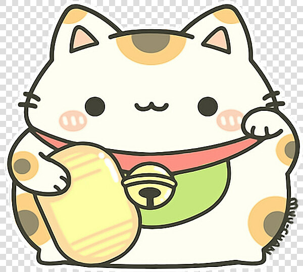  cat  kitty  neko  maneki  manekineko  luckycat  kawaii   Cute Maneki Neko Drawing  HD Png DownloadTransparent PNG