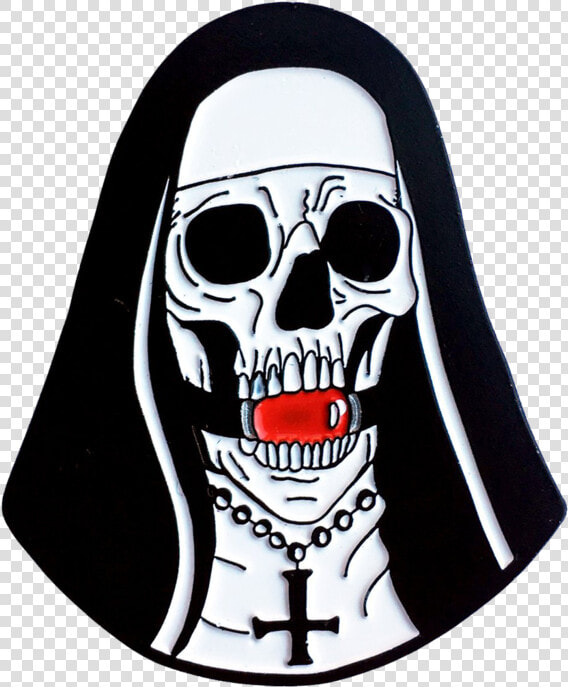 Ball Gag Nun Pin   Skull With Ball Gag  HD Png DownloadTransparent PNG