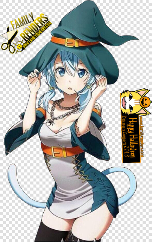 Render Sinon Bruja Halloween   Sinon Sao Shino Asada Art  HD Png DownloadTransparent PNG