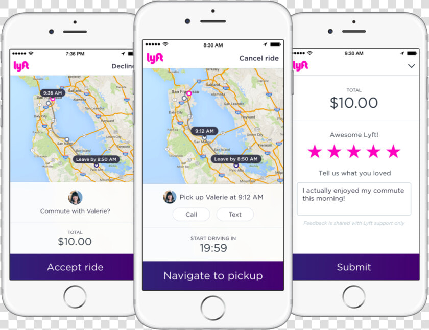 Lyft Carpool Screens   Lyft Carpool  HD Png DownloadTransparent PNG