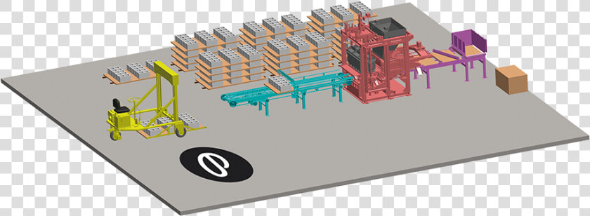 Installations For Production Of Concrete Products 1   Concrete Block Manufacturing Machinery Diagram  HD Png DownloadTransparent PNG