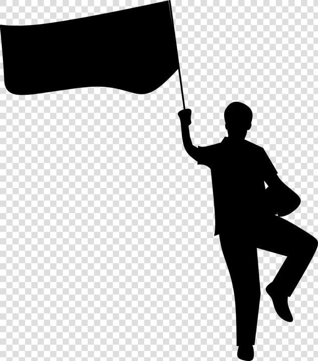 Silhouette  Man  People  Shadow  Art  Swing  Position   Shadow Man With Flag  HD Png DownloadTransparent PNG